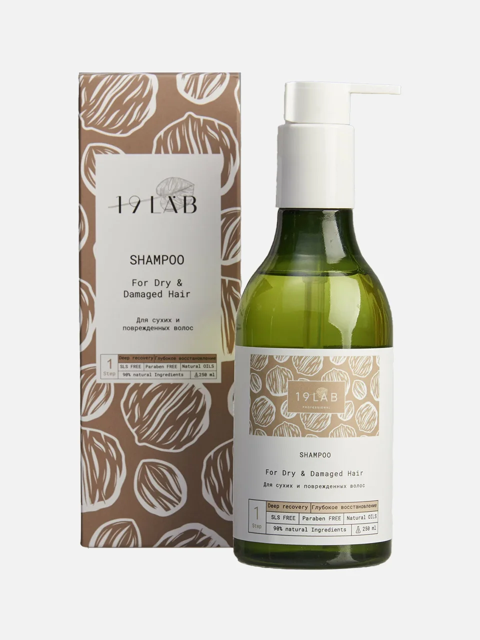 Восстанавливающий шампунь 19LAB deep recovery with macadamia oil