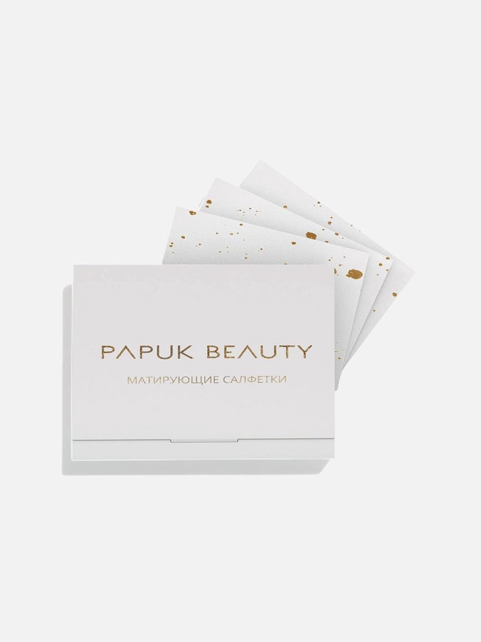 Матирующие салфетки с частицами золотa Papuk Beauty