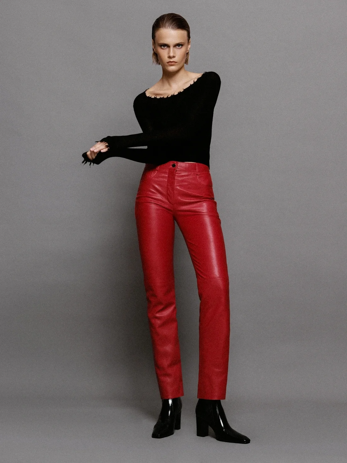 брюки из натуральной кожи