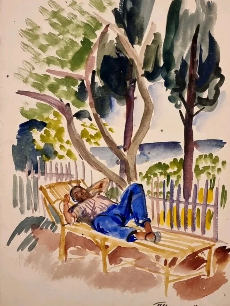 Кончаловский П.П., «Гурзуф. На лежаке под деревом», 1929