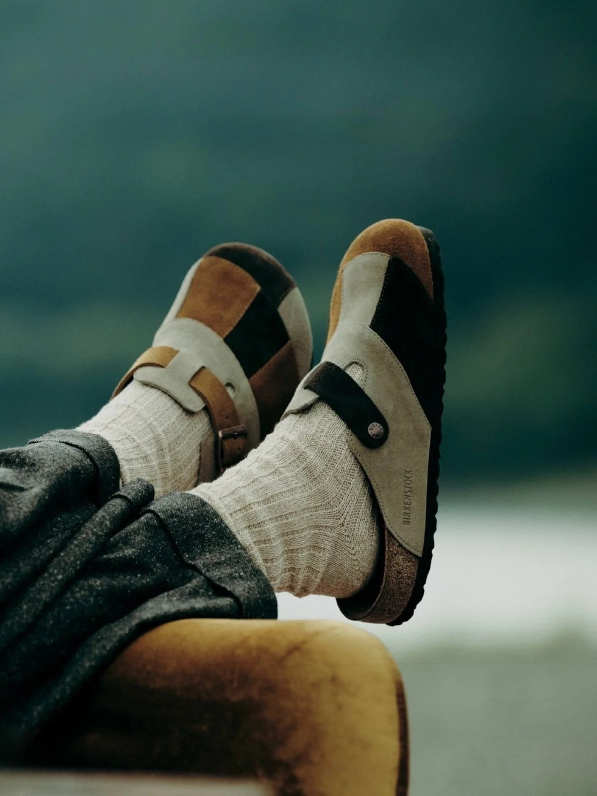 Birkenstock, Beams, биркеншток, бимс, коллаборация, сабо, бостон, Brown Patchwork, клоги