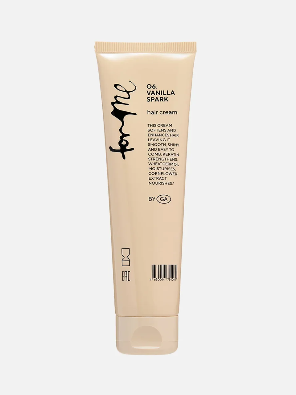 Крем для гладкости и блеска волос с кератином 06 Vanilla Spark, For Me By Gold Apple