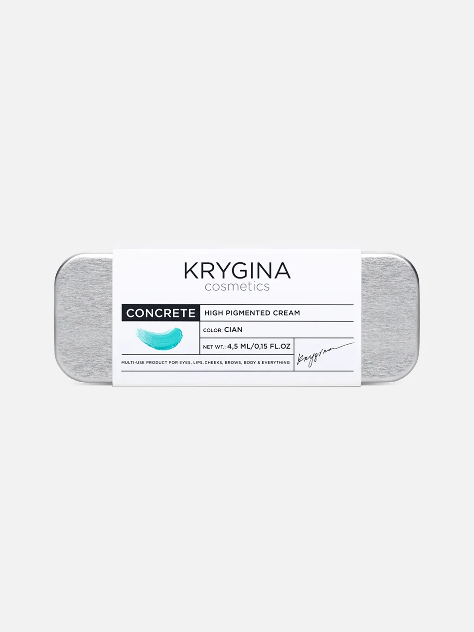 Мультифункциональный насыщенный кремовый пигмент Concrete Cian, KRYGINA COSMETICS, цена: 1 660 ₽