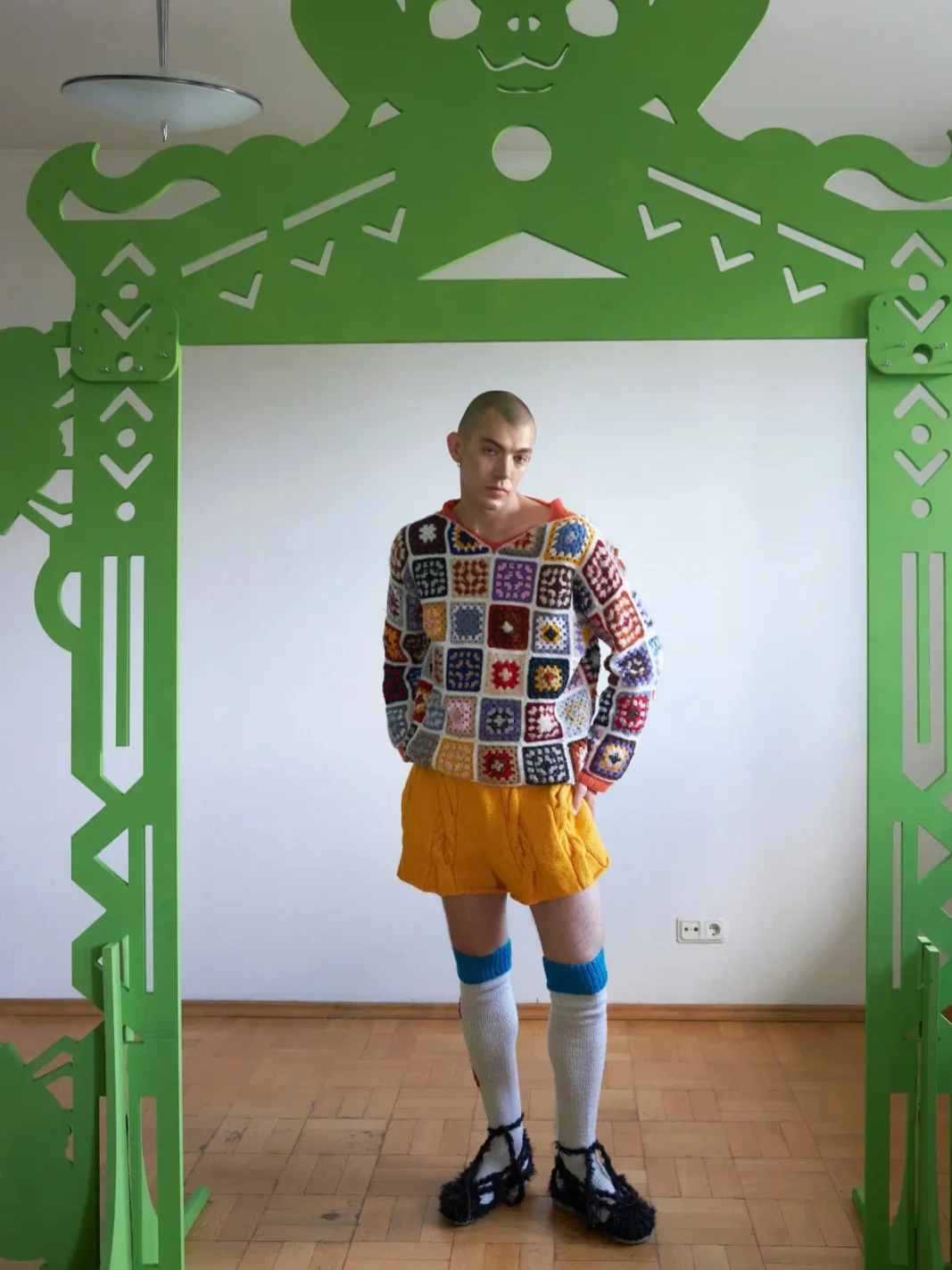 свитер пэчворк