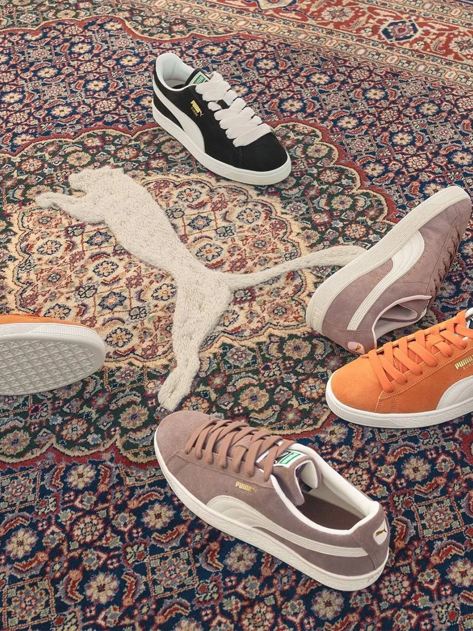 Puma, Jaipur Rugs, пума, Puma Suede, ковры, индия, ковроплетение, кеды