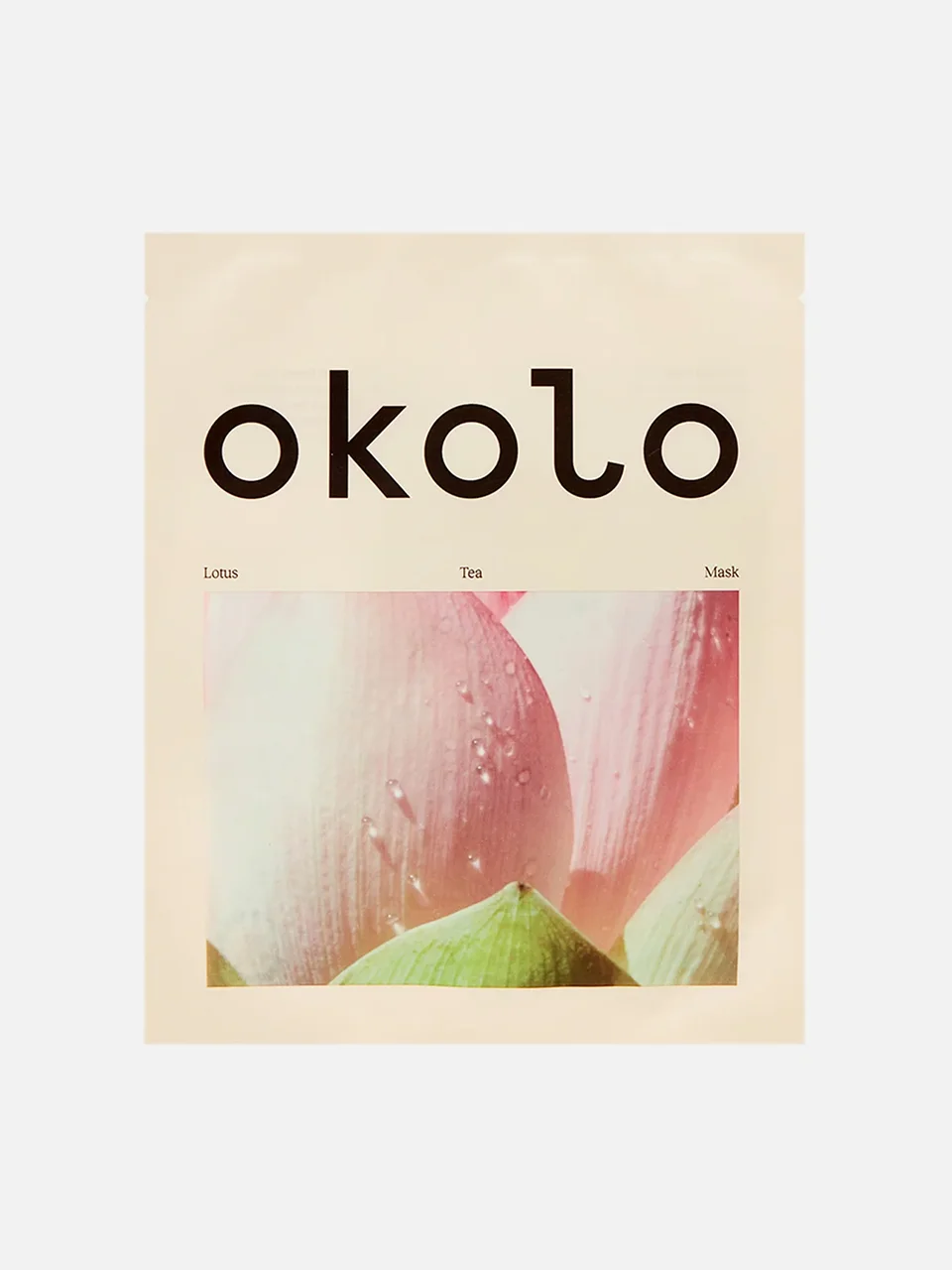 Успокаивающая и выравнивающая цвет лица тканевая маска Lotus Tea Mask, Okolo